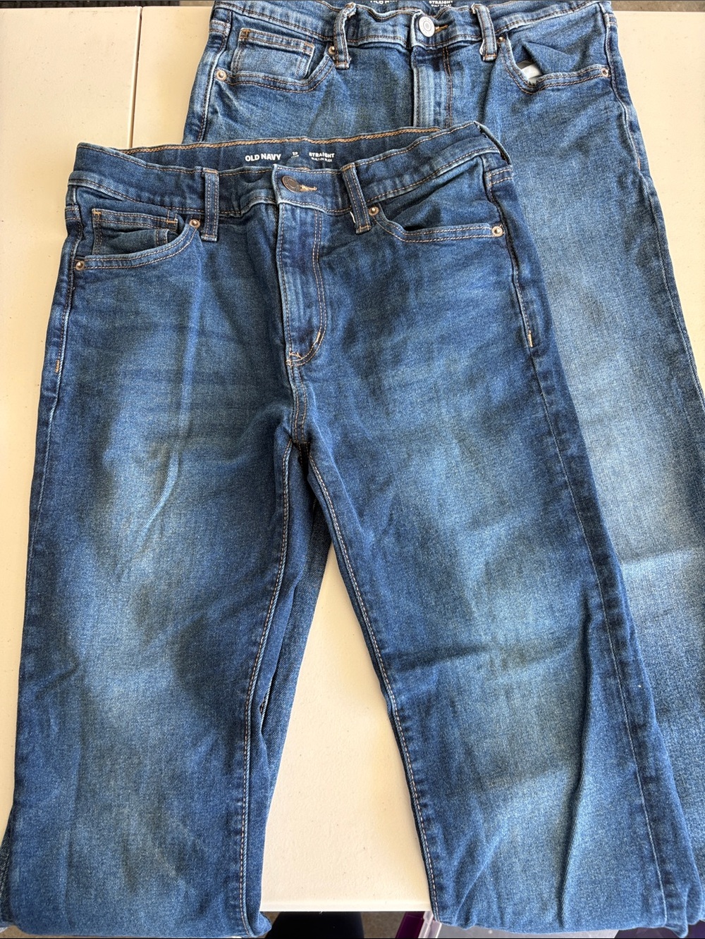 Old Navy Boys Sz. 12 Plus  straight Jeans - Two-Pair Denim Set